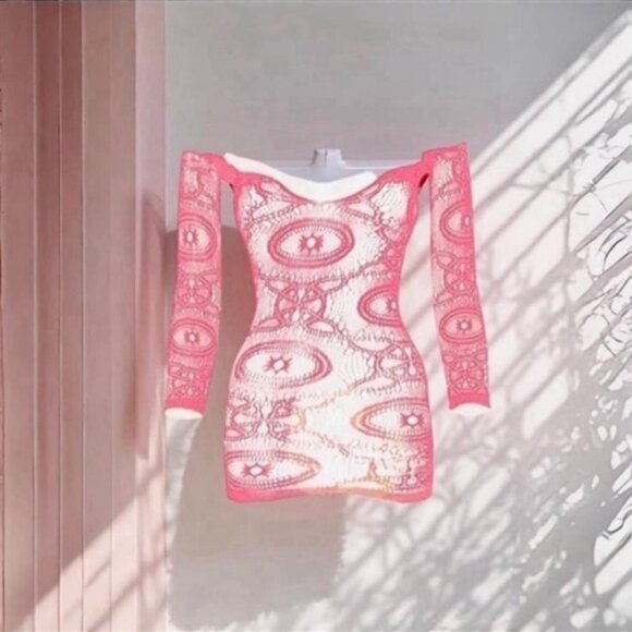 fishnet lace mesh bodycon mini - Picture 1 of 6